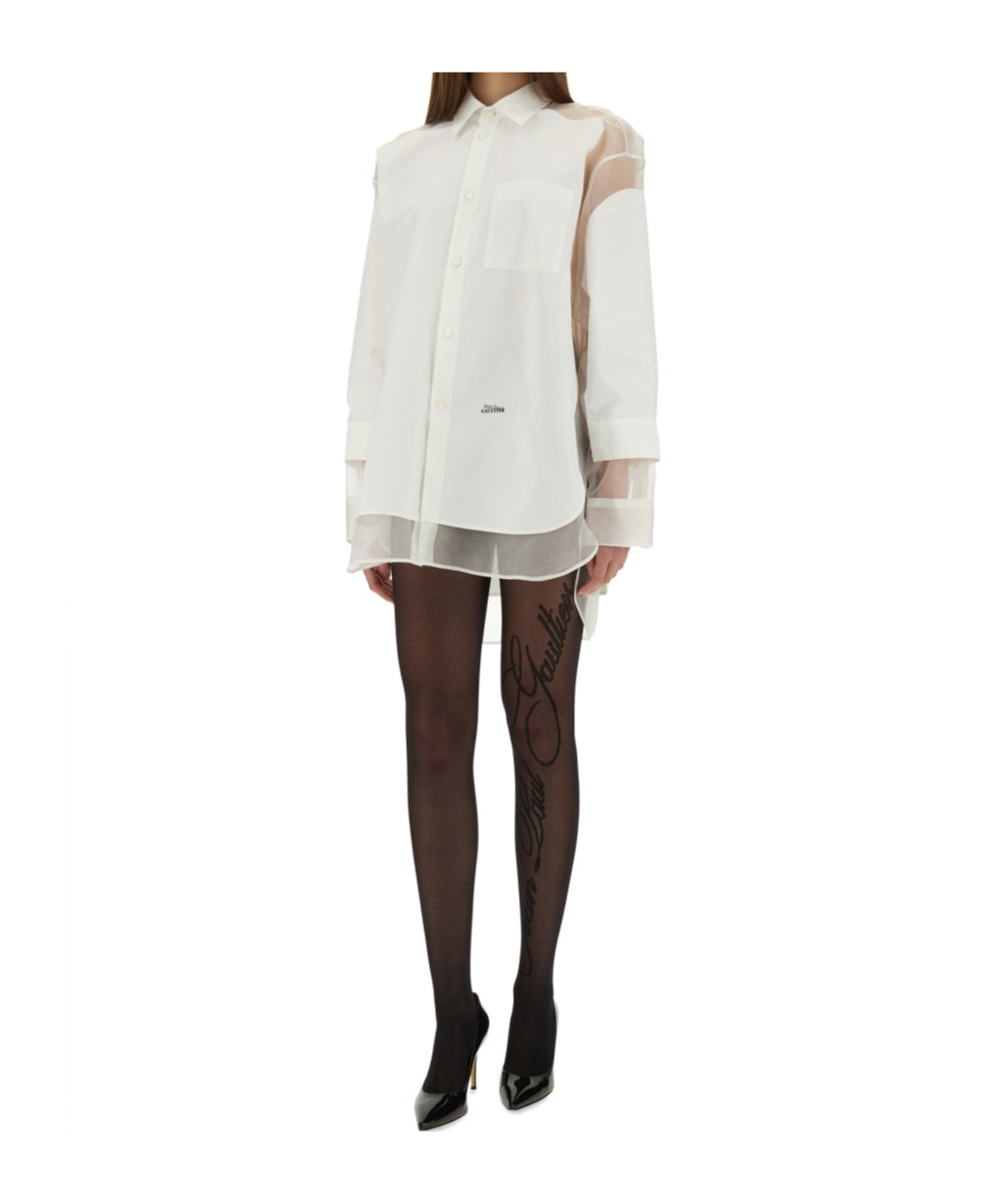Jean Paul Gaultier Logo Printed Shirt In White