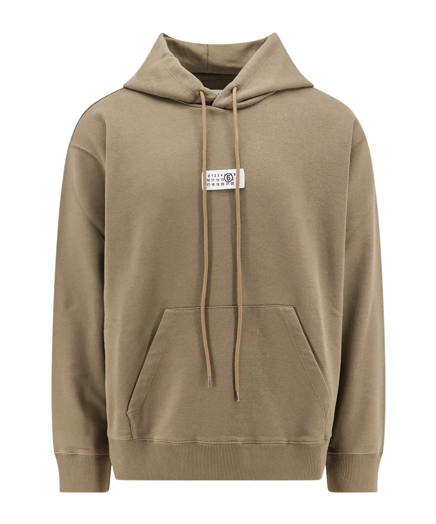 Mm6 Maison Margiela Numeric Logo Sweatshirt With Seven In Brown