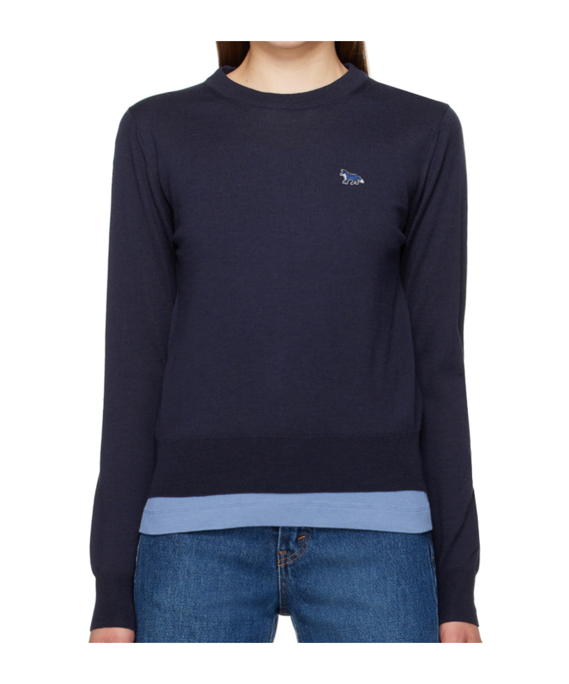 MAISON KITSUNÉ W BABY FOX PATCH REGULAR JUMPER