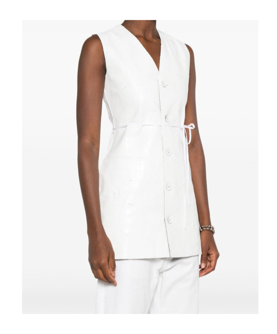 Mm6 Maison Margiela Weste Mit V-ausschnitt In White