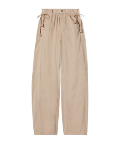 Gucci Cotton Twill Pants With Tie Sides In Pink