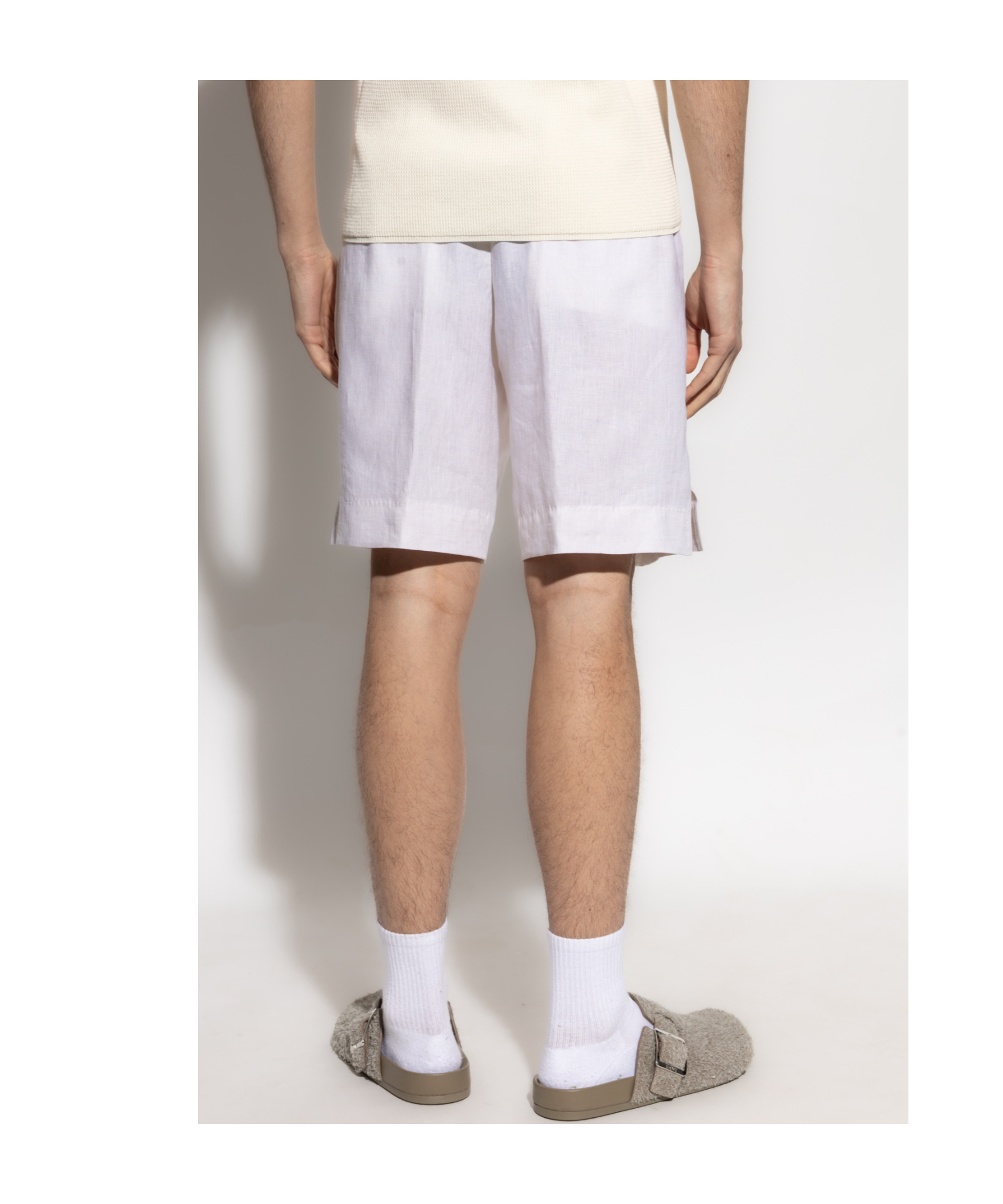 Dolce & Gabbana Belt Loop Shorts In White
