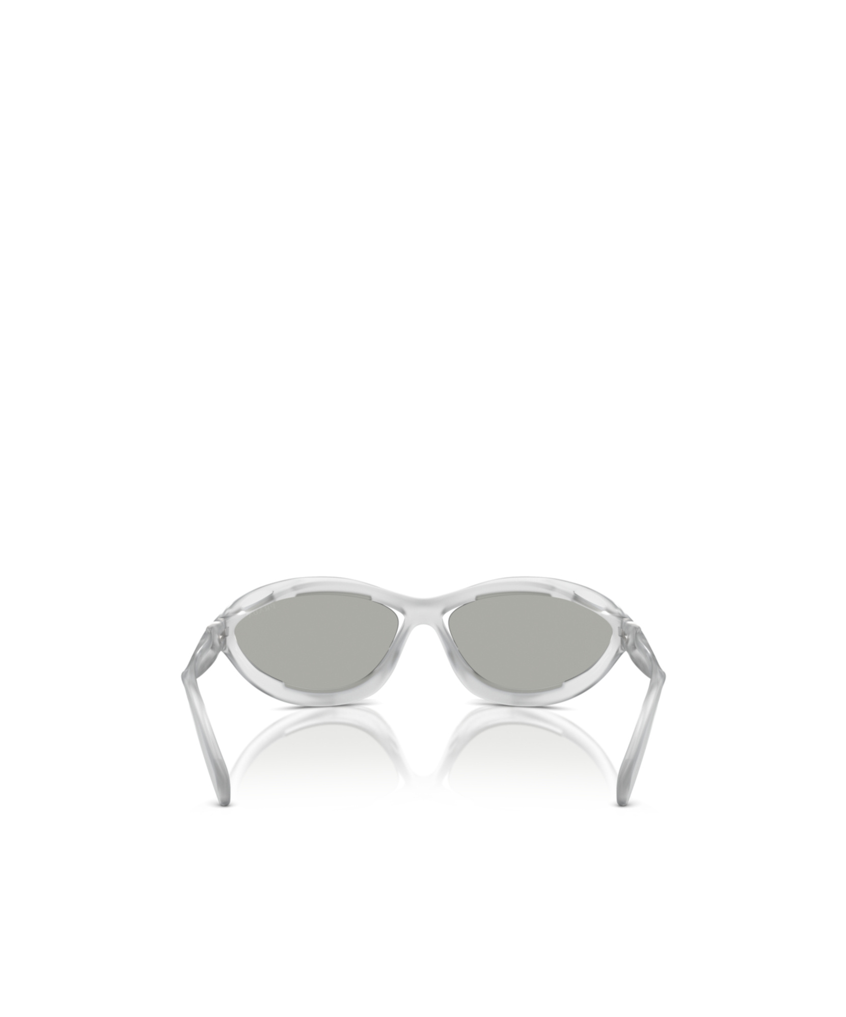 Prada Eyewear Oval Frame Sunglasses In Gray