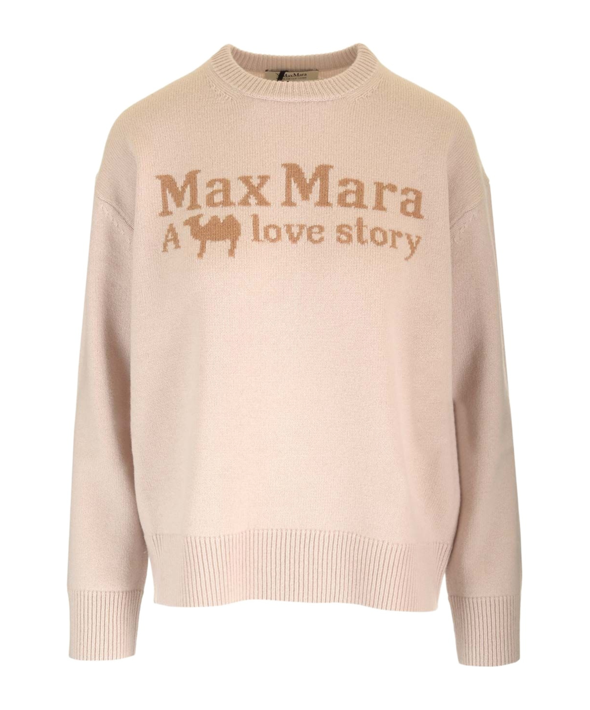 Max Mara 's  Crewneck Long-sleeved Jumper In Nude