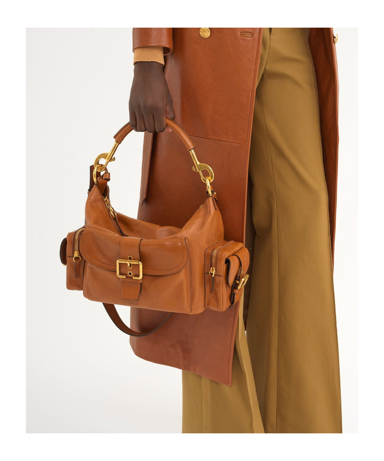 Shop Chloé Medium Camera Crossbody Bag In Brown