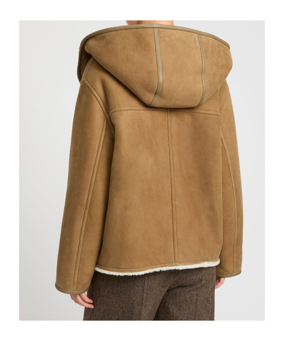 Yves Salomon Reversible Leather And Shearling Jacket In Brown