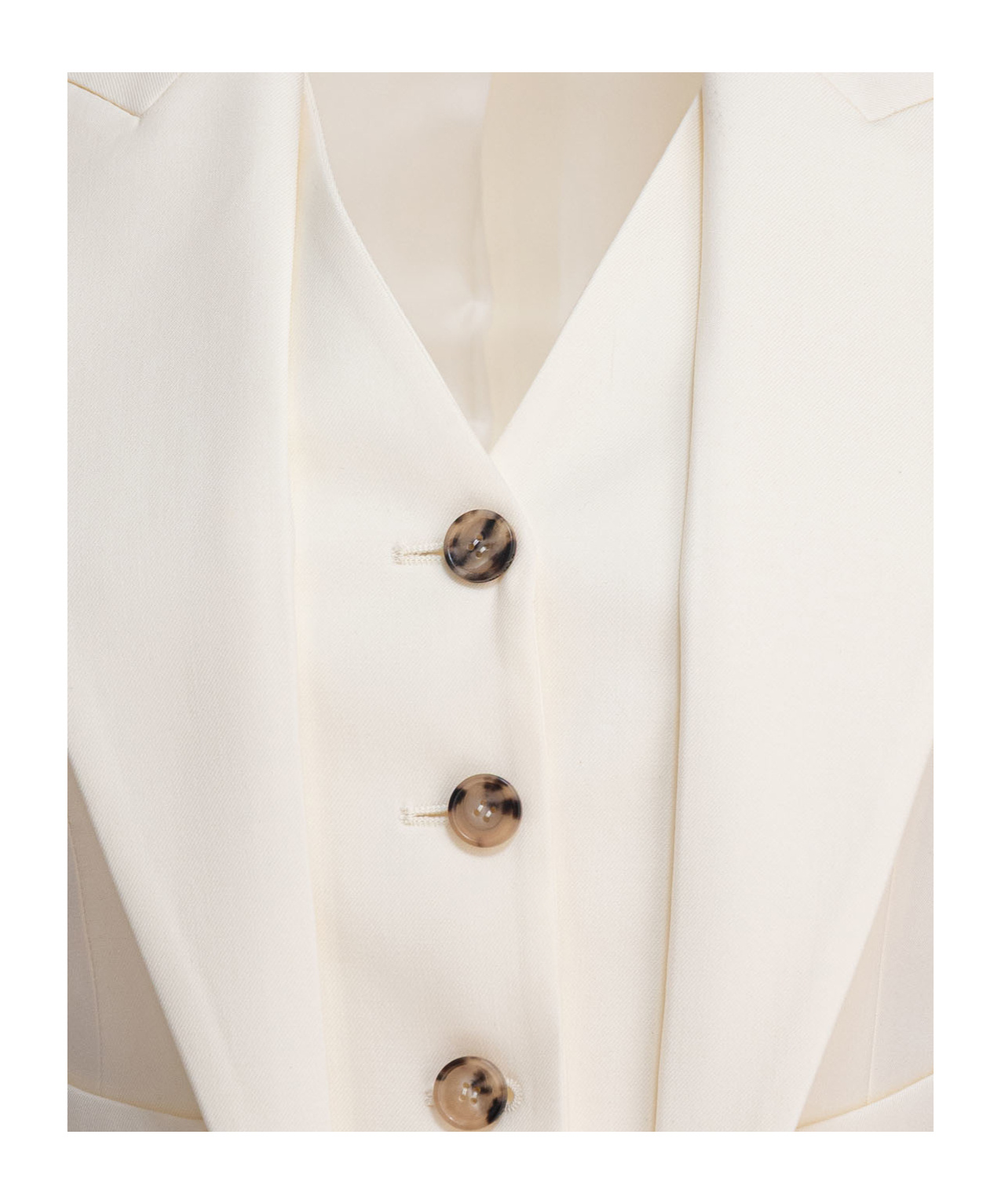 Alexander Mcqueen Tailored Sleeveless Jackets Button Detailing In White