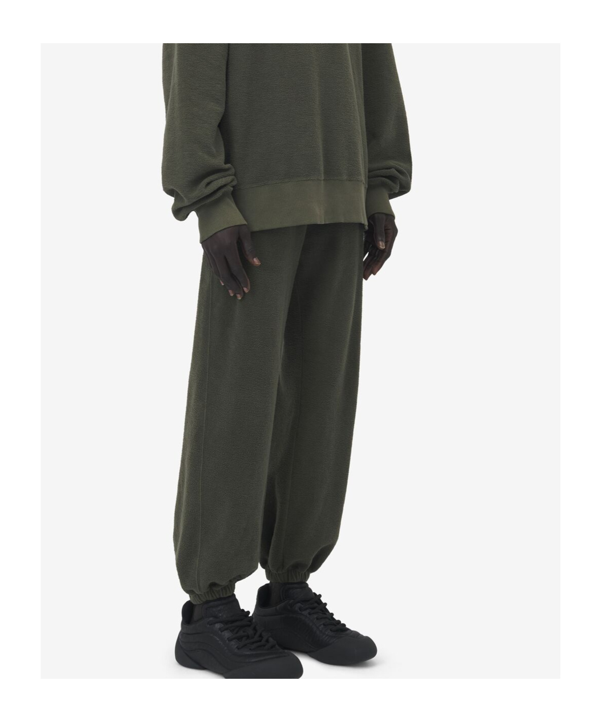Alexander Mcqueen Elastic Waistband Sweatpants In Green