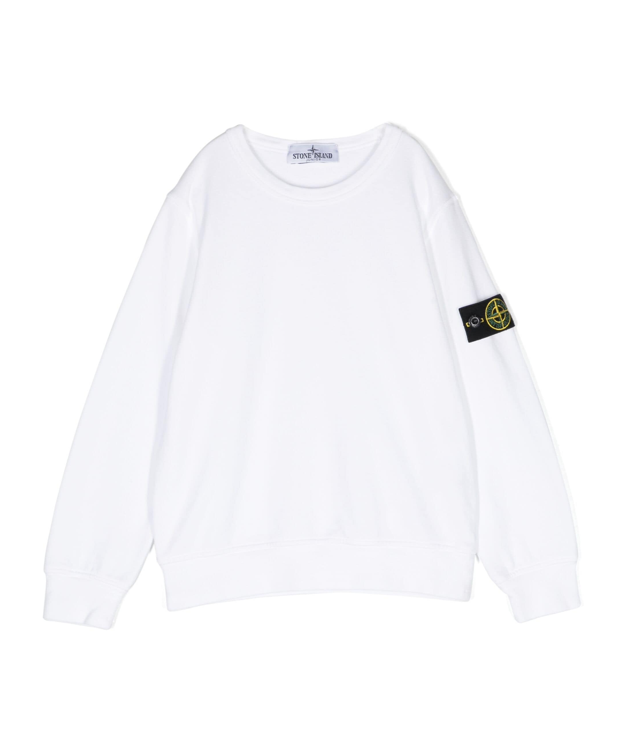 Stone Island Long-sleeved Sweater In White