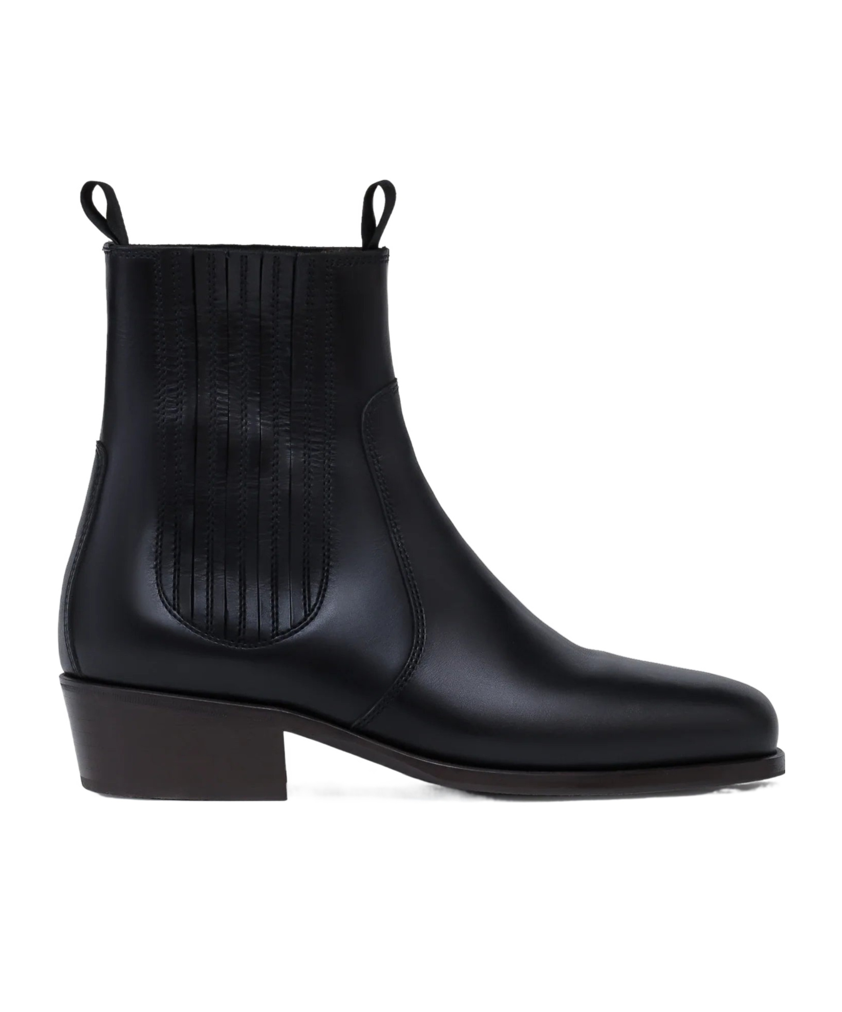 Lemaire Black Vegetable-tanned Chelsea Boots In Bk999 Black
