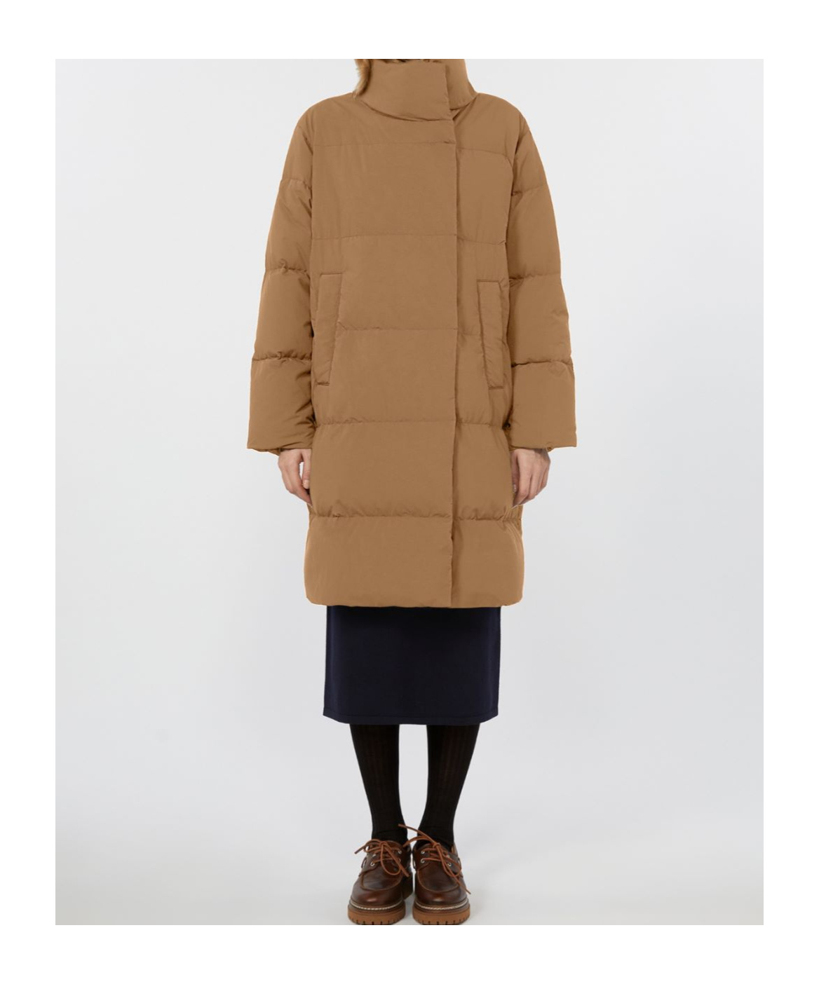 Weekend Max Mara Long Sleeve Cotton Coat In Brown