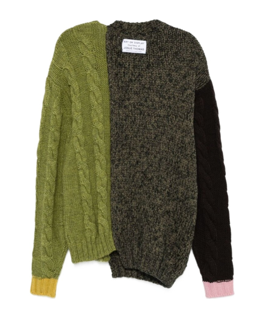Gallery Dept. Colourblock Sweater In Green