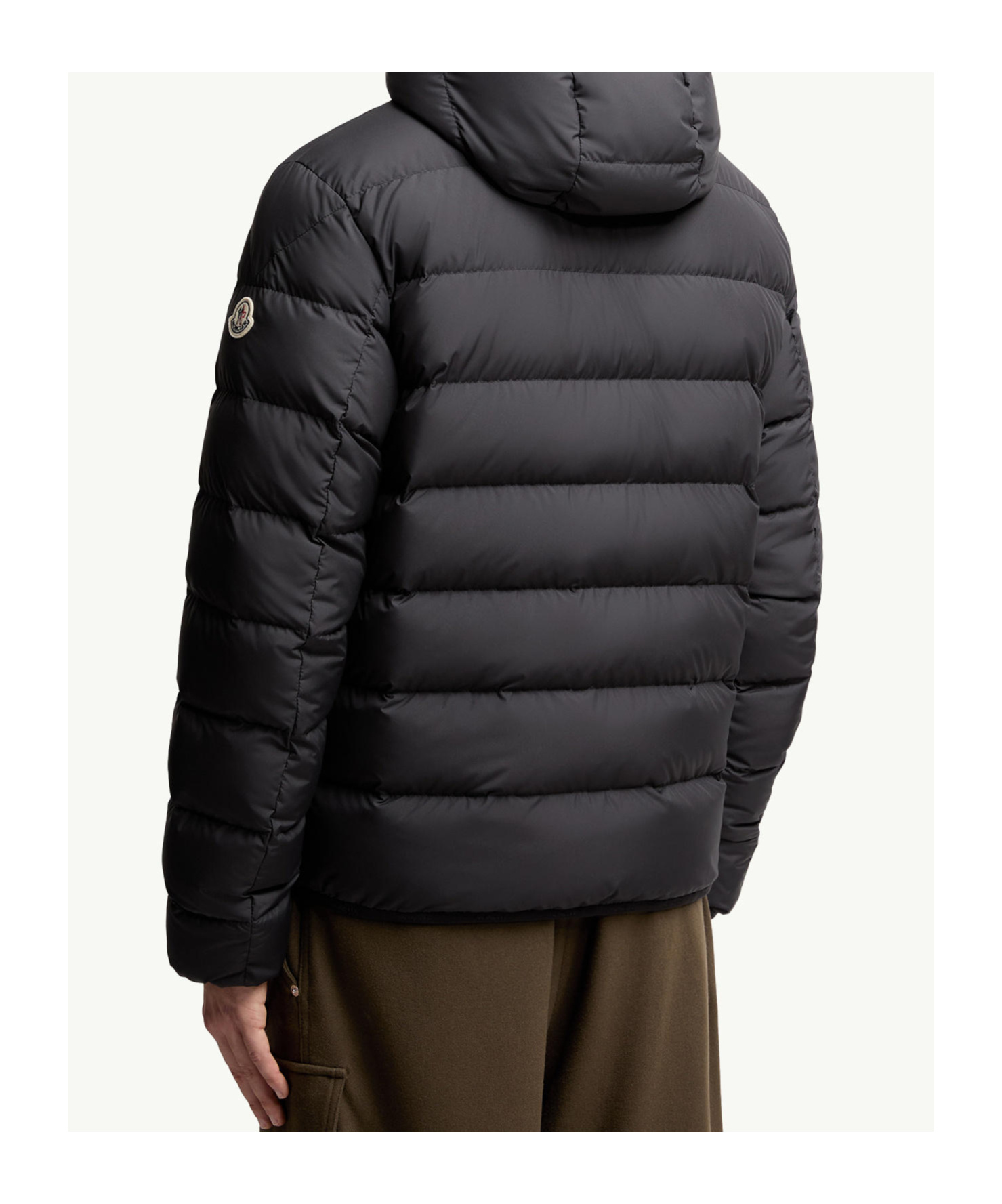 Moncler Midnight Blue Polyester Montbrocq Down Jacket In Black