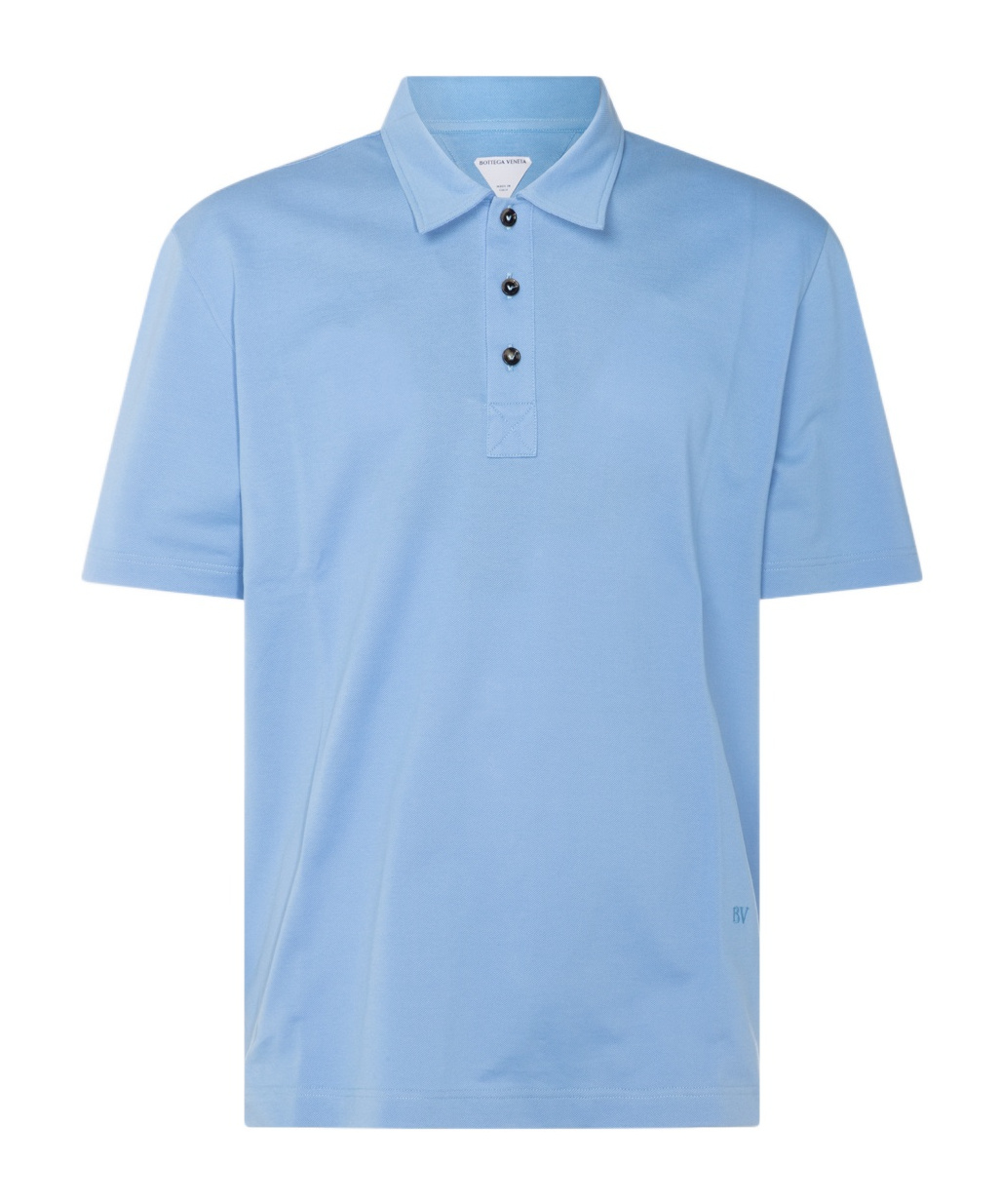 Bottega Veneta Polo Shirt With Lapel Short Sleeve In Blue
