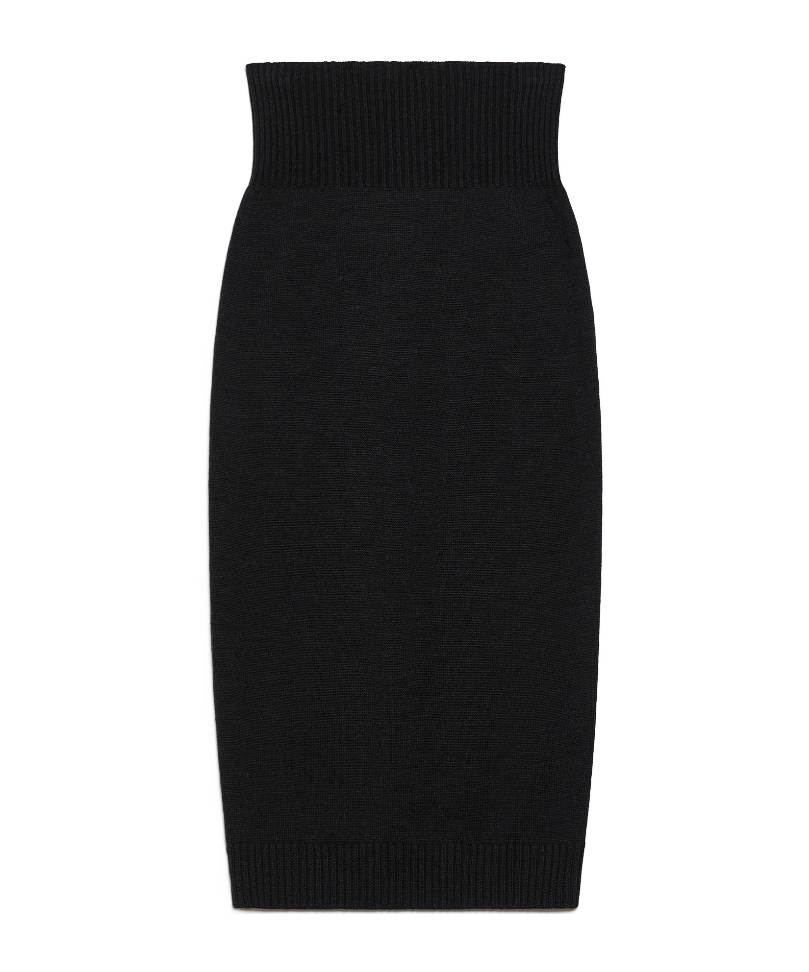 Max Mara Elastic Waist Wool Skirt In Black