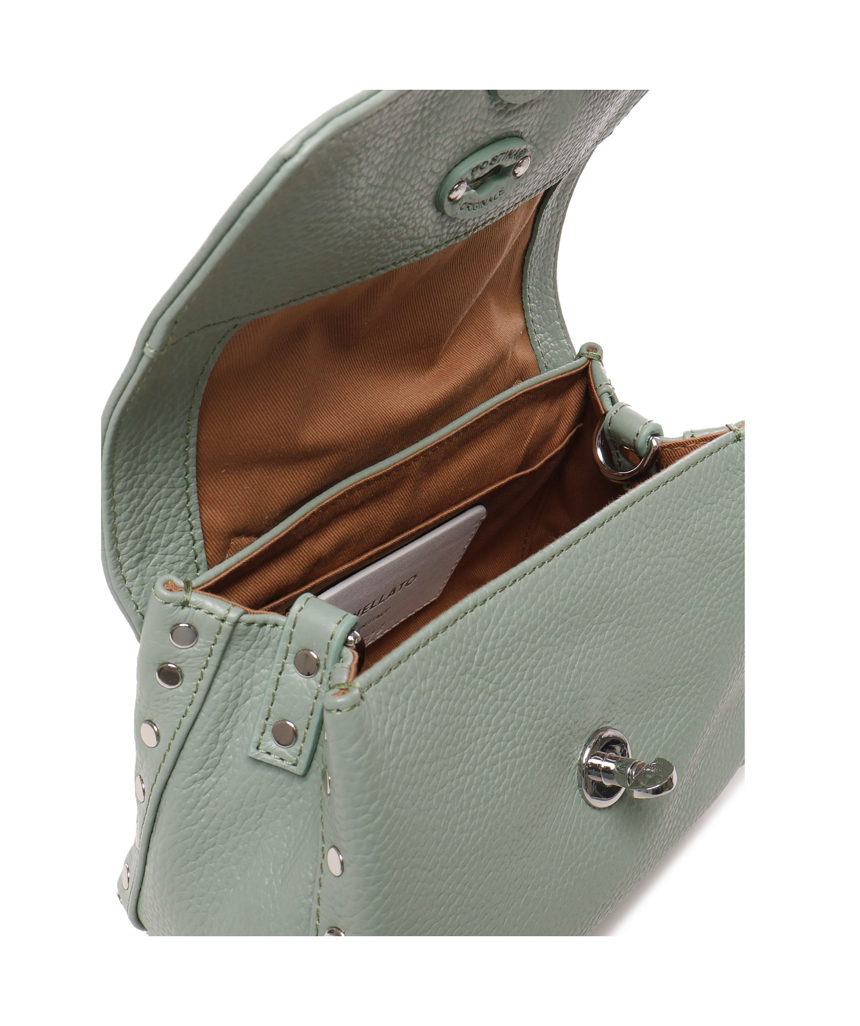 Zanellato Flip Shoulder Bag In Gray
