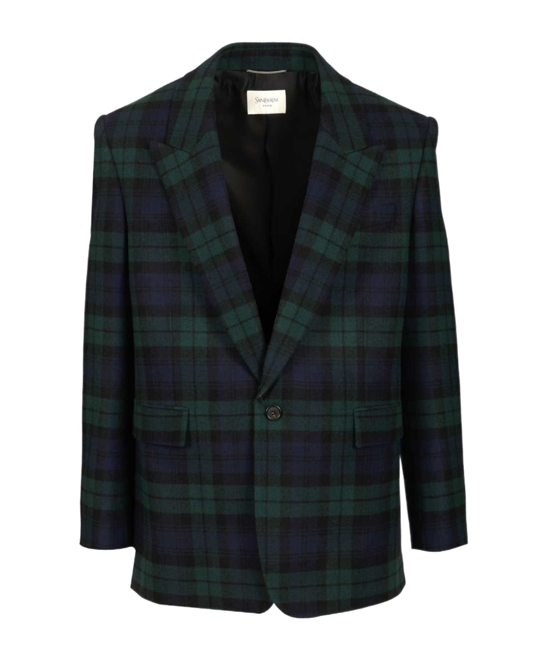 Saint Laurent Lapel Long-sleeved Suit Jacket In Multi