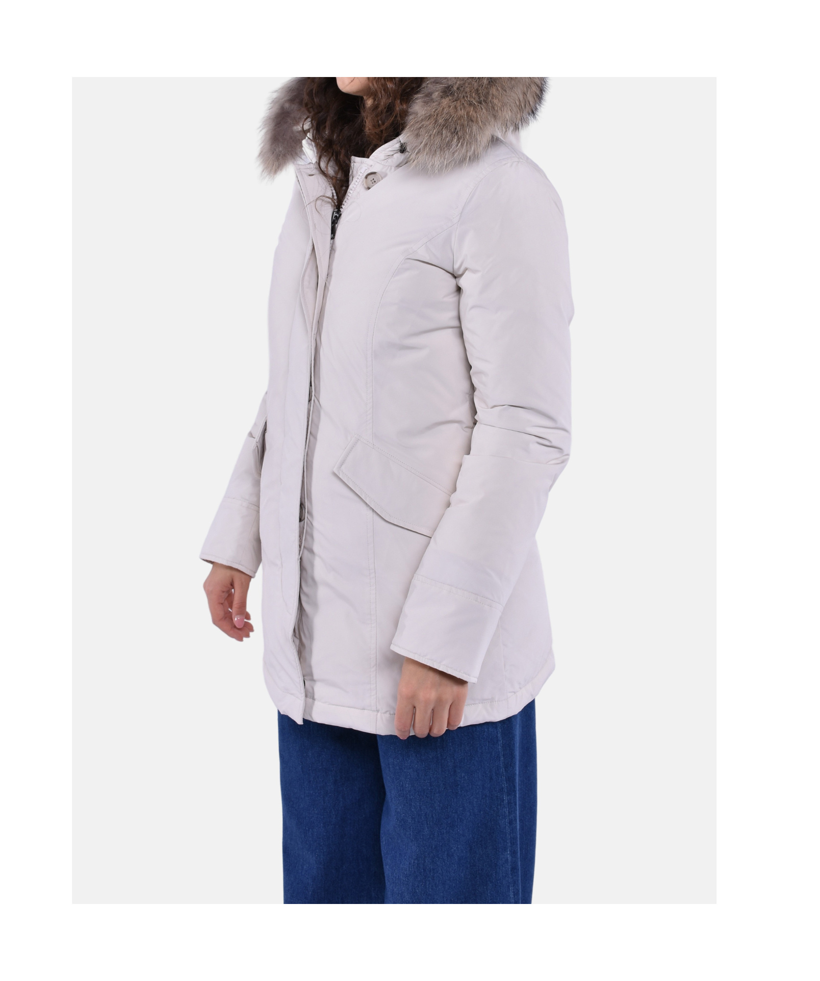 Woolrich Luxury Arctic Raccoon Parka In Neutral