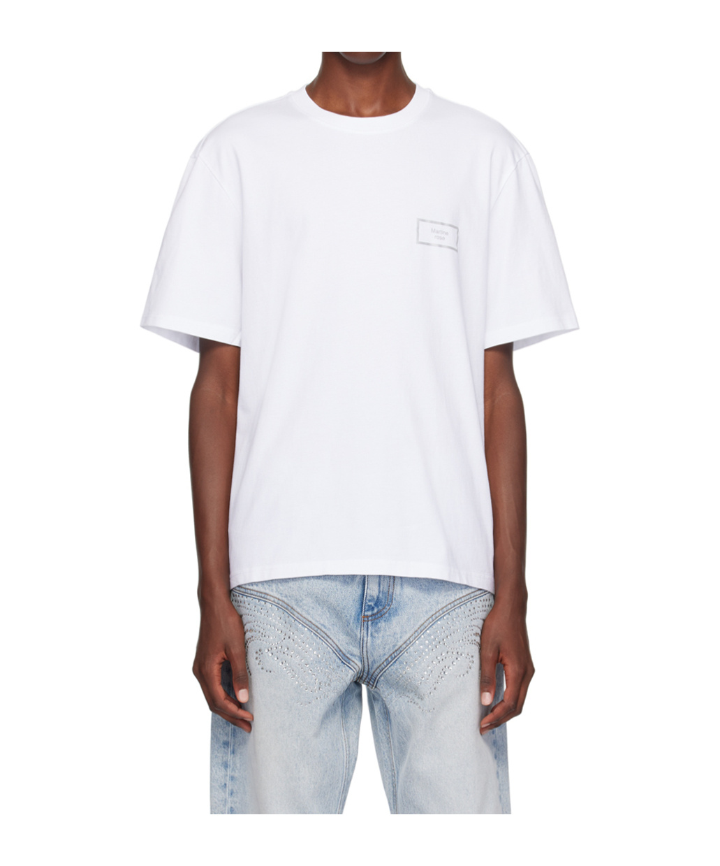 Martine Rose Classic Box Logo Graphic T-shirt In White