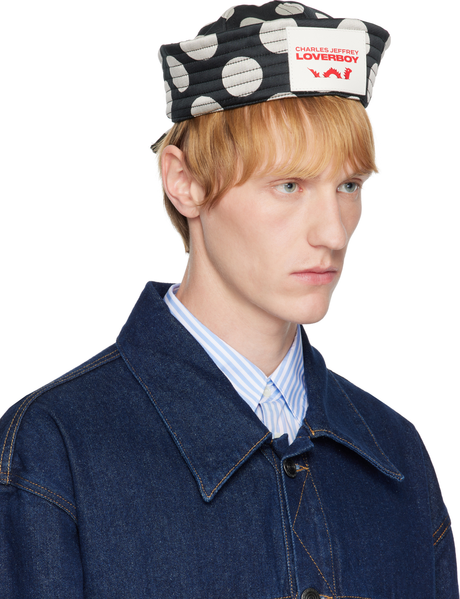 Charles Jeffrrey Loverboy Exclusive Black White Sailor Hat