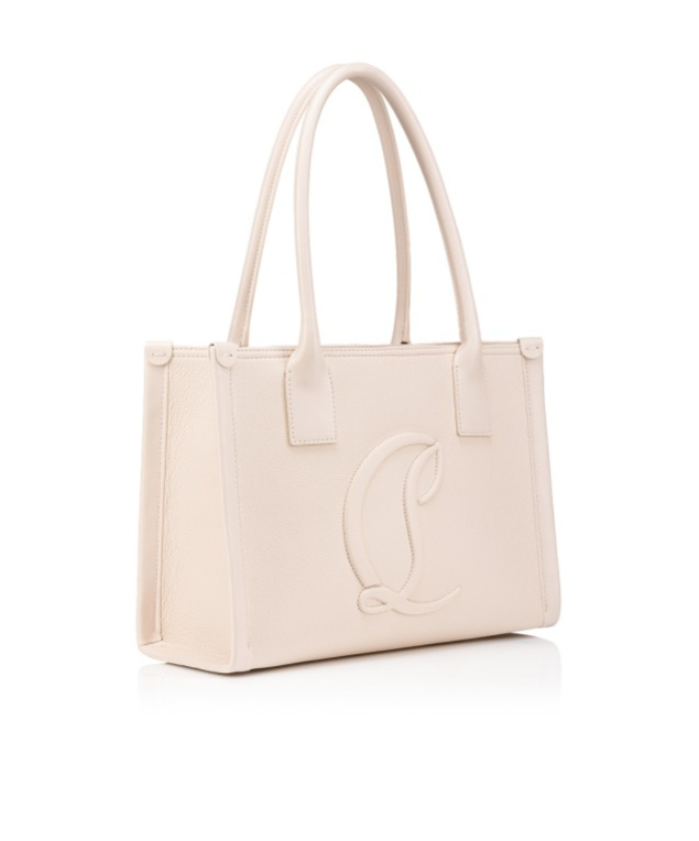 Christian Louboutin By My Side Small Leather Tote Bag In Nude