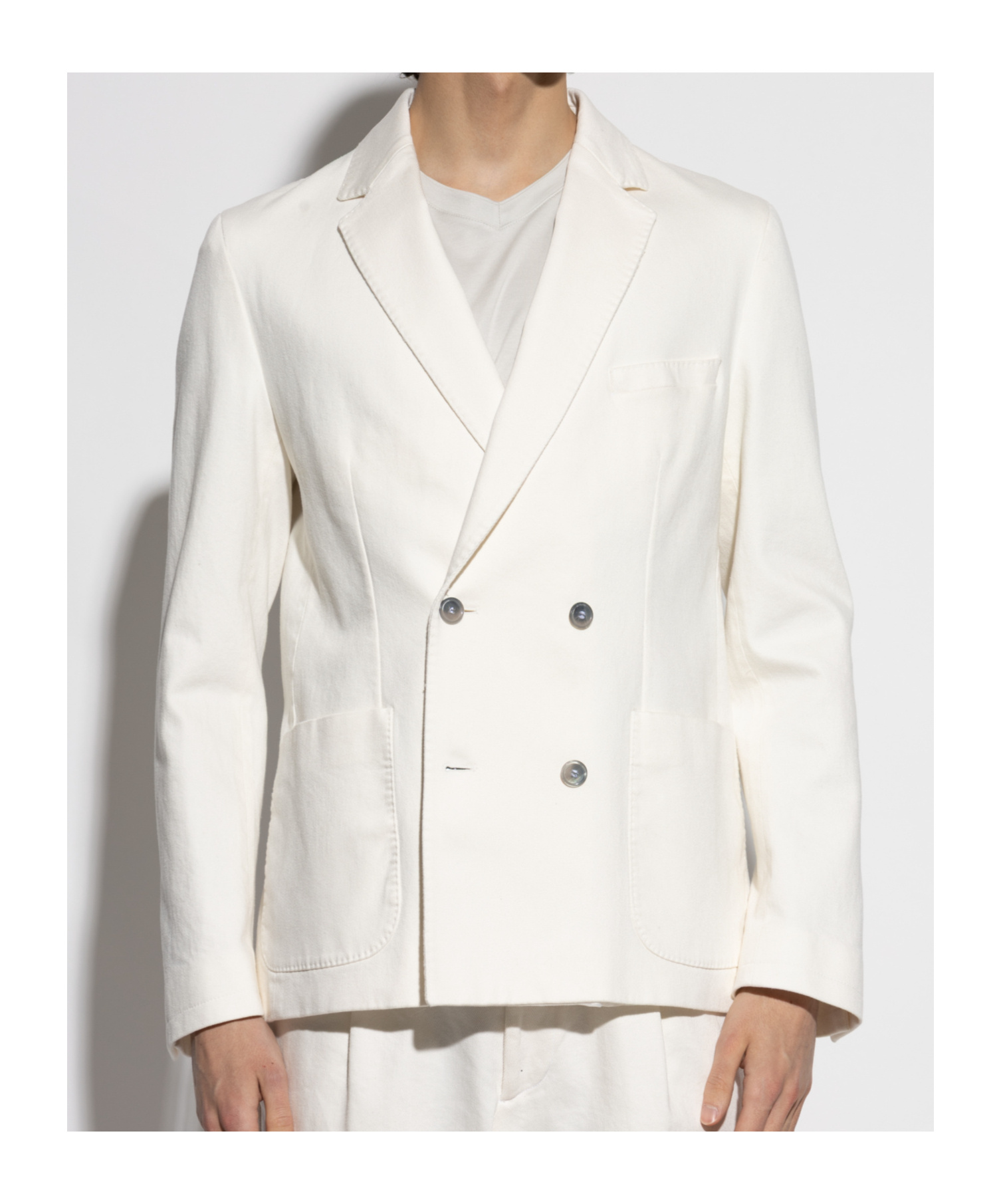 Shop Officine Generale Cotton-blend Blazer In White