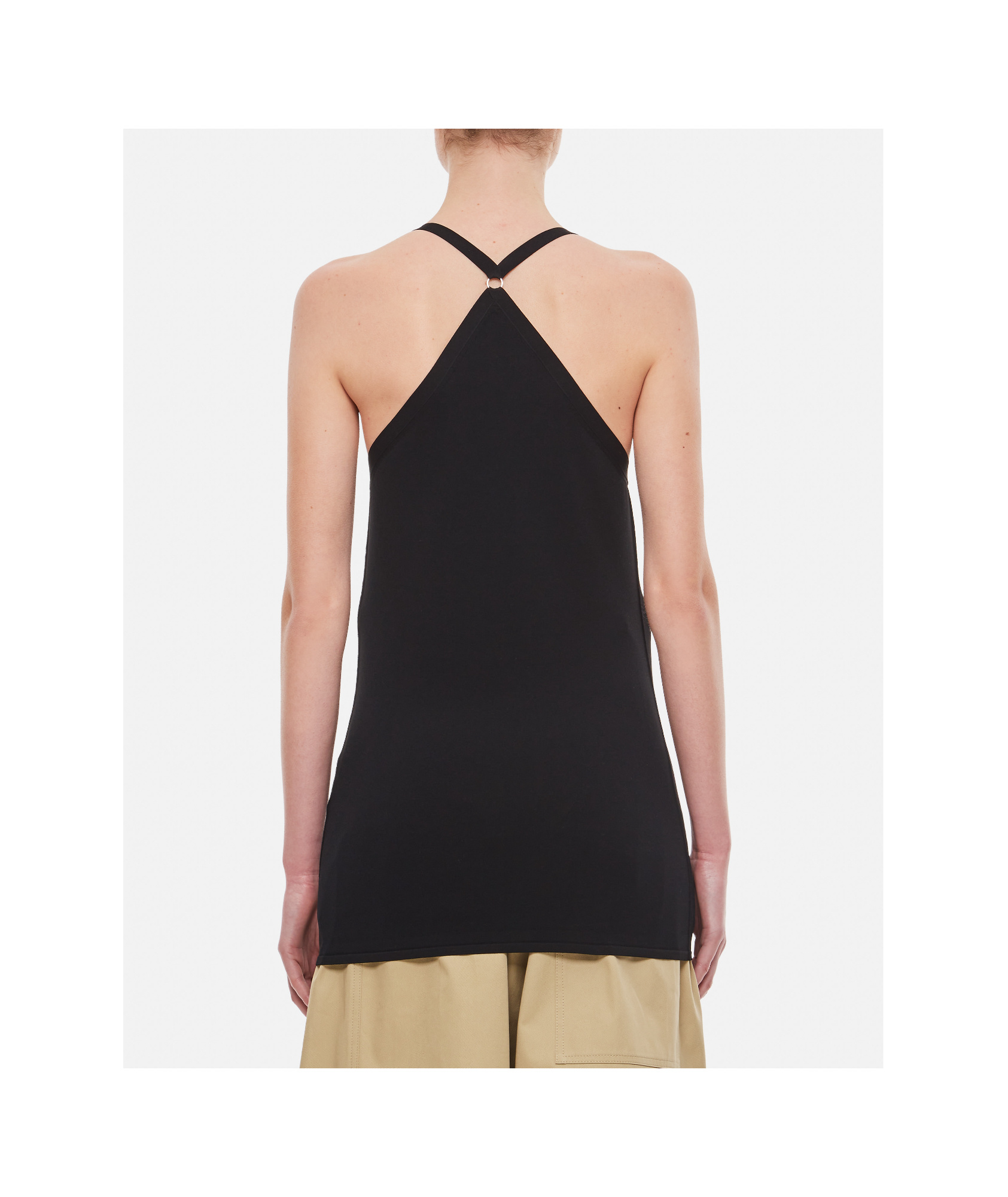 Quira Viscose Dancer Tank Top In Nude