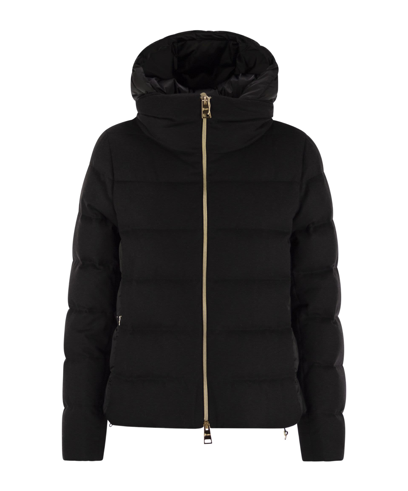Herno Resort Silk And Cashmere Down Jacket In Black