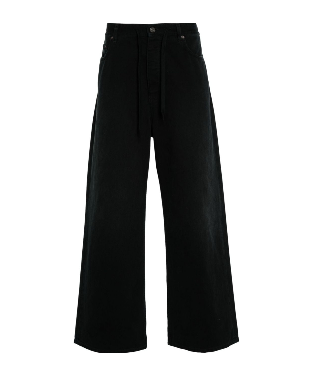 Balenciaga Distressed Loose Jeans In Black