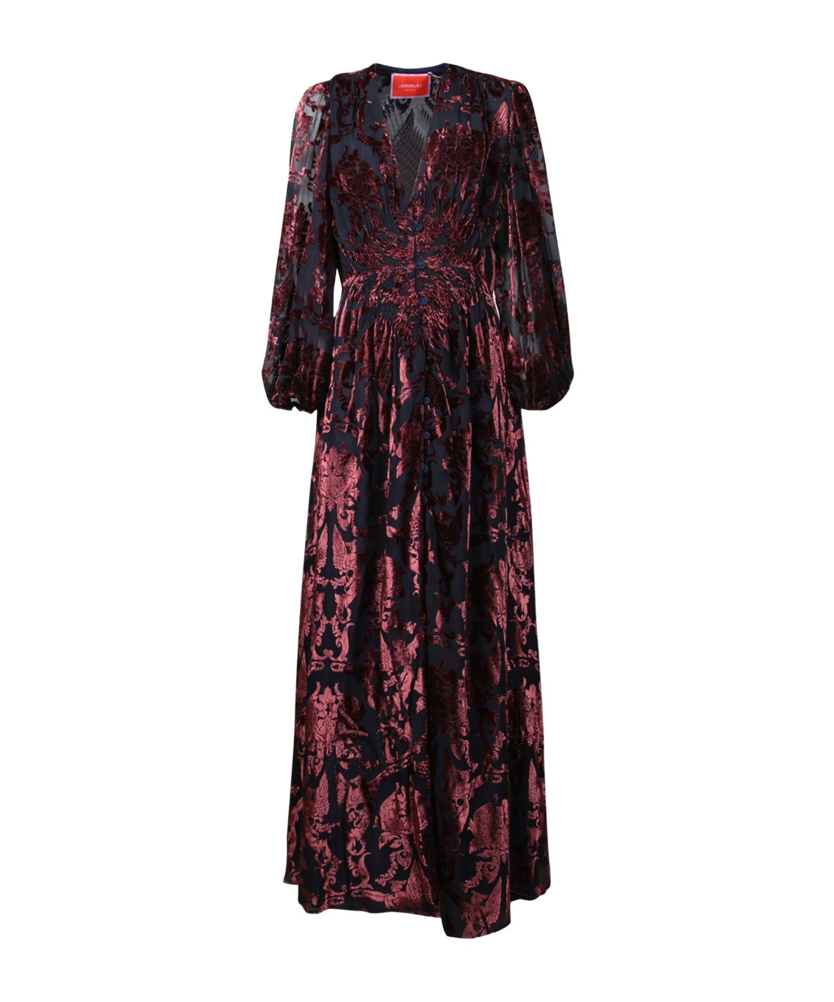 La Doublej Long Camerino Dress In Navy Blue