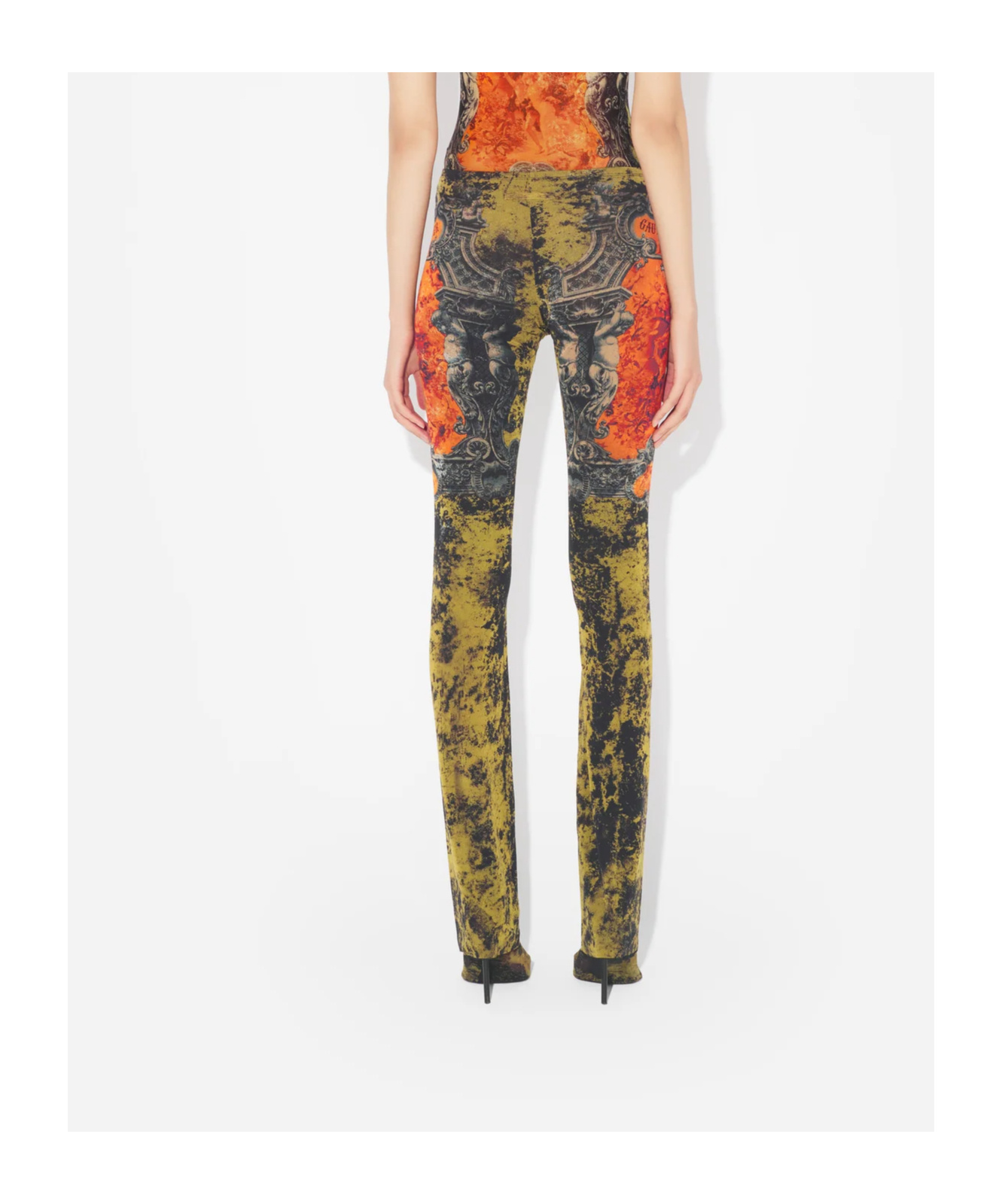 Jean Paul Gaultier Women The Medaillon Print Mesh Trousers
