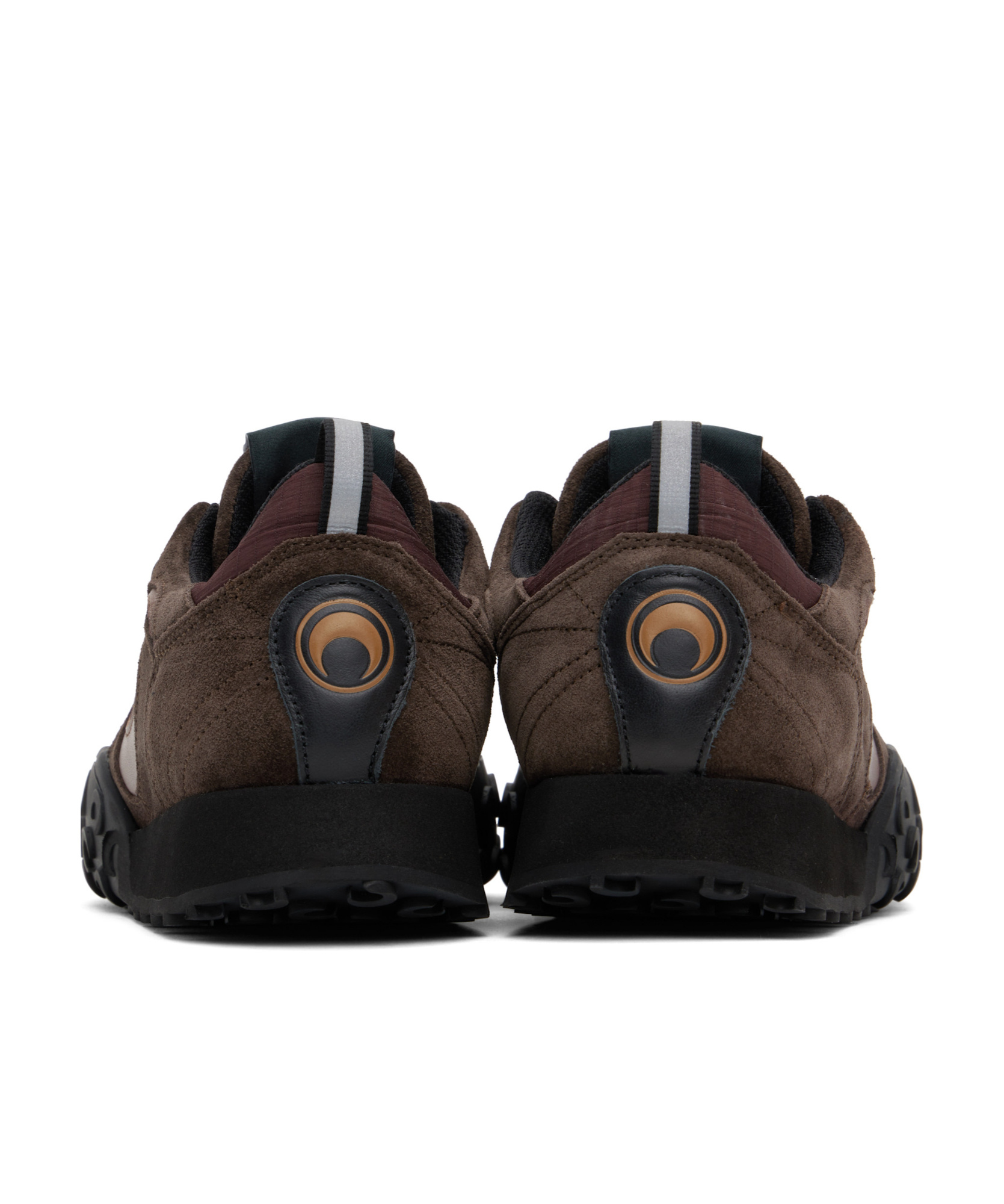 Marine Serre Brown Metal Free Leather Ms Rise Ii Sneakers In Black