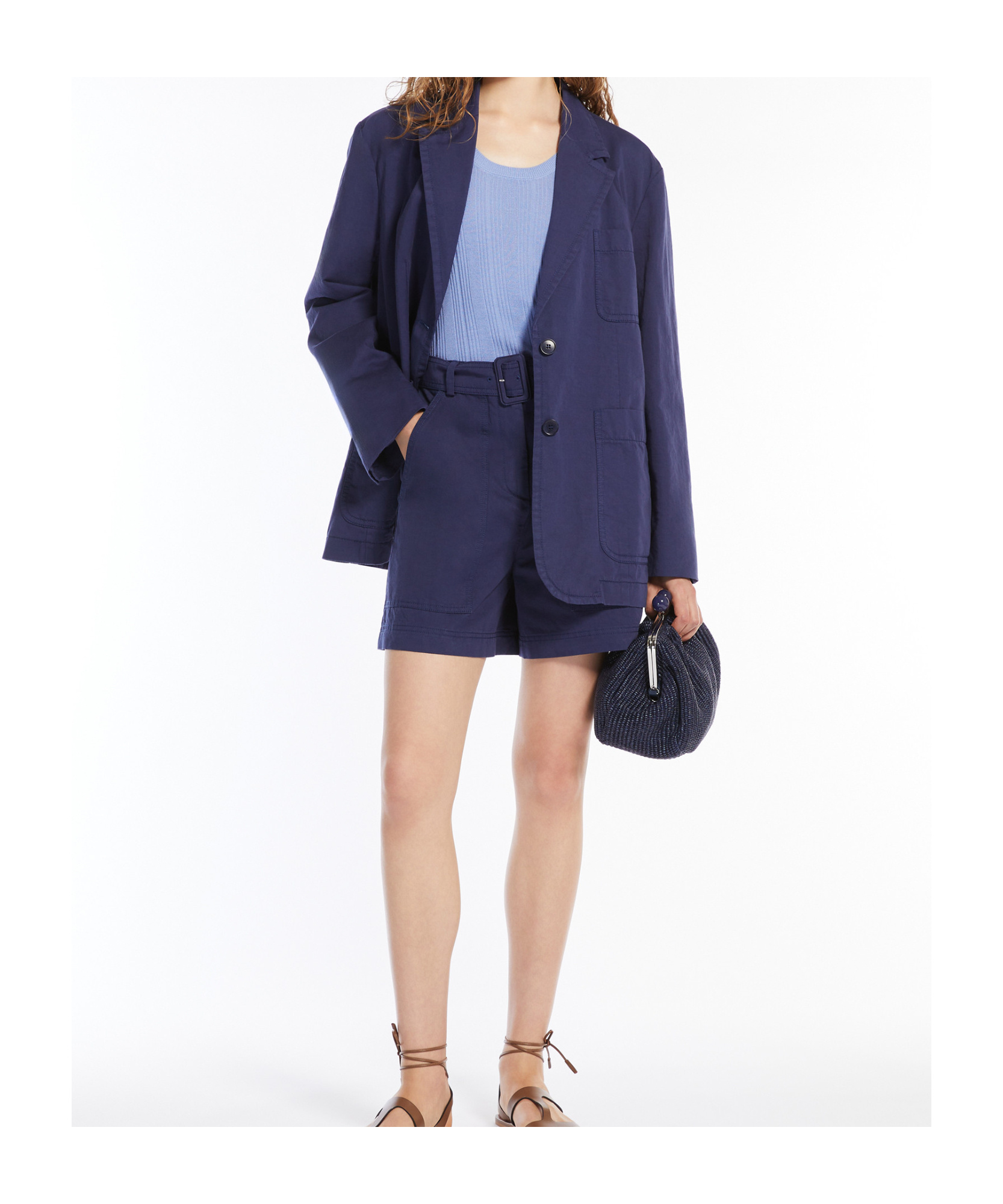 Weekend Max Mara Long-sleeved Suit Jacket In Blue