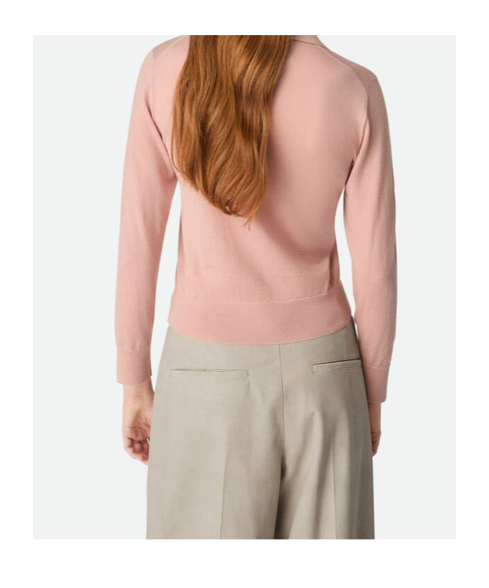 Shop Bottega Veneta Light Fine Cashmere Polo In Nude