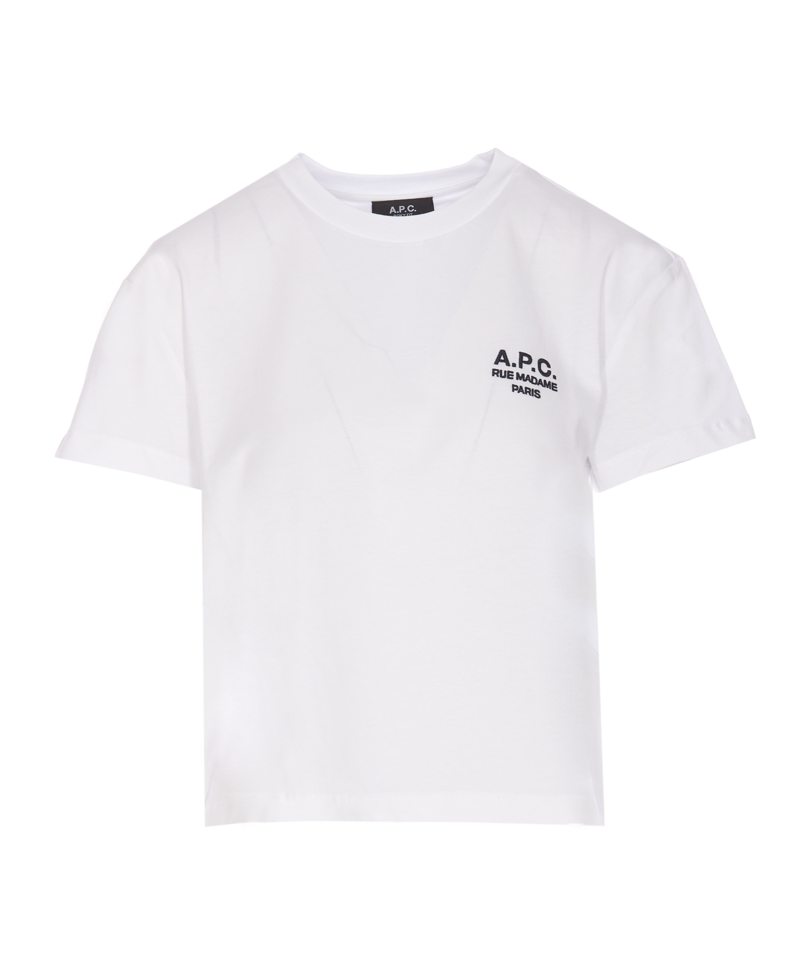 Apc A.p.c. Unisex Boxy T-shirt In Organic Cotton White Short Sleeves Women In White