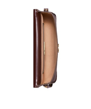 Tory Burch Robinson Spazzolato East/west Shoulder Bag In Brown