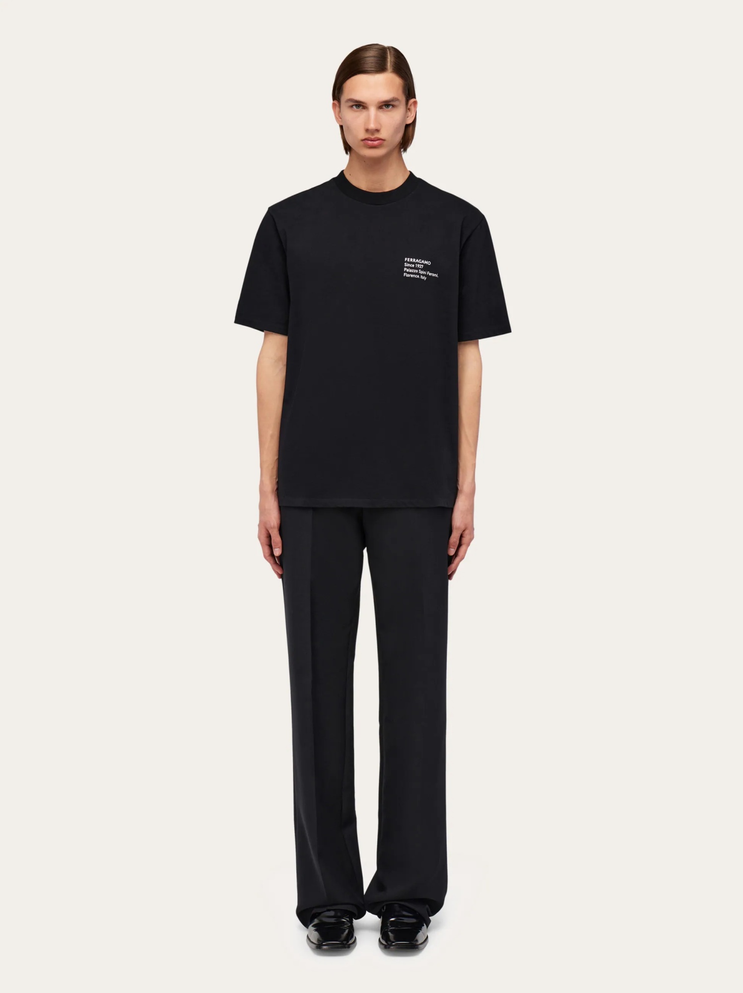 Ferragamo Graphic-print T-shirt In Black