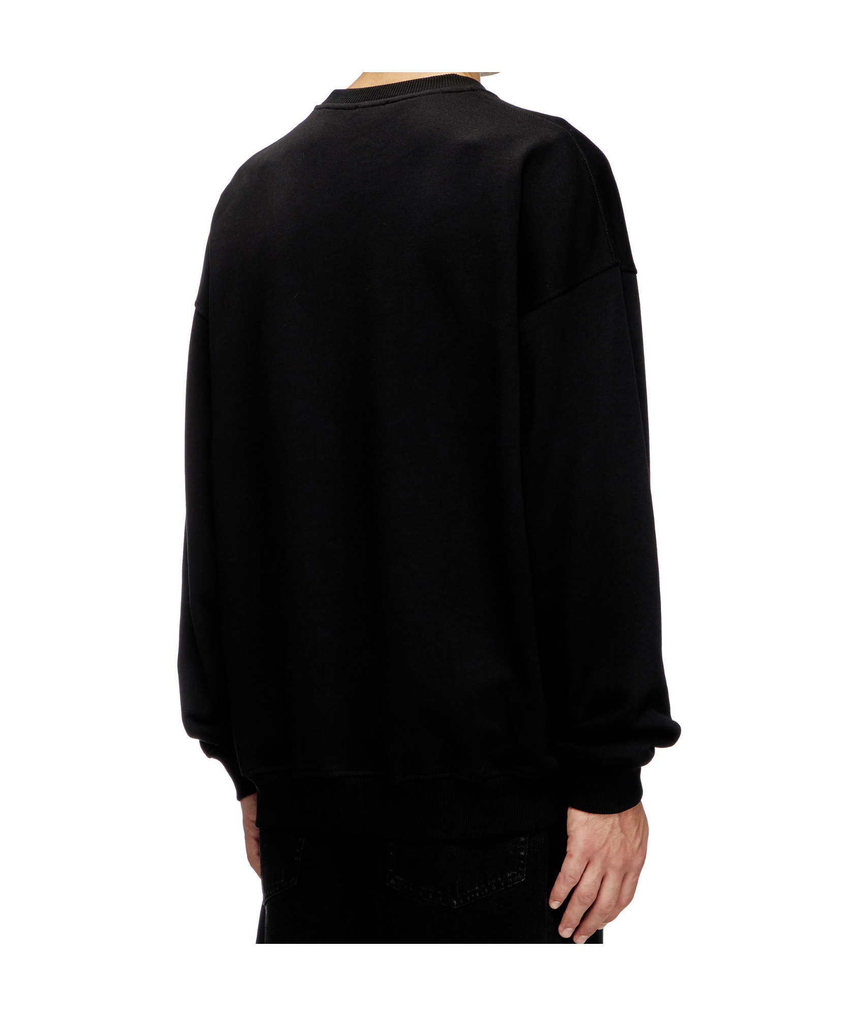 Diesel Sweatshirt With Embossed Oval D In Black
