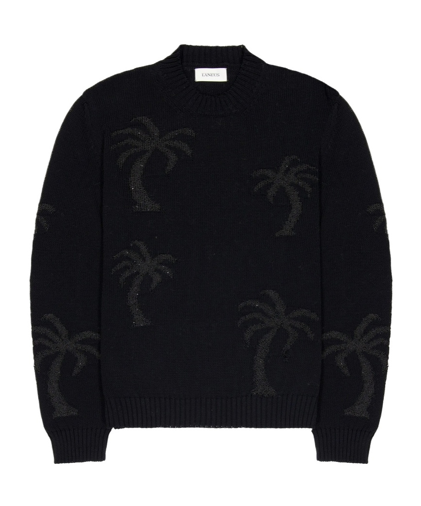 Laneus Relaxed Fit Polo Knitwear In Luxurious Wool-cashmere Blend In Black
