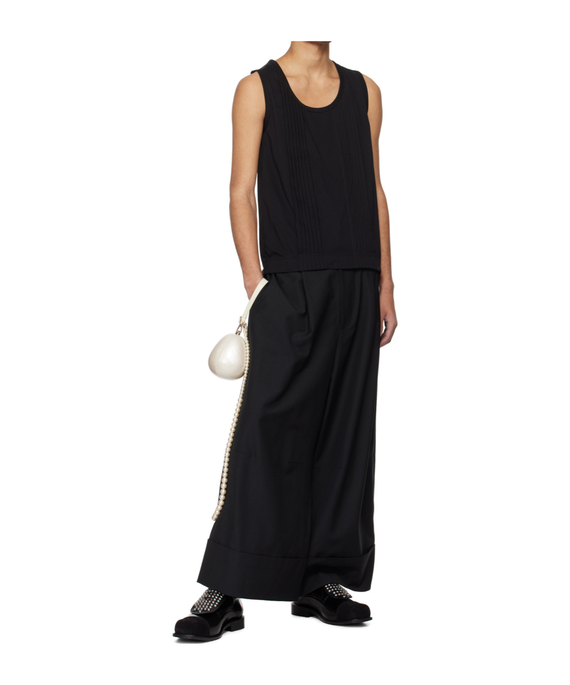 Simone Rocha Ribbed Ruffle Vest