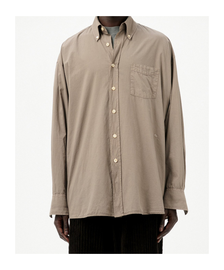 Our Legacy Borrowed Button-down Collar Cotton-voile Shirt In Brown
