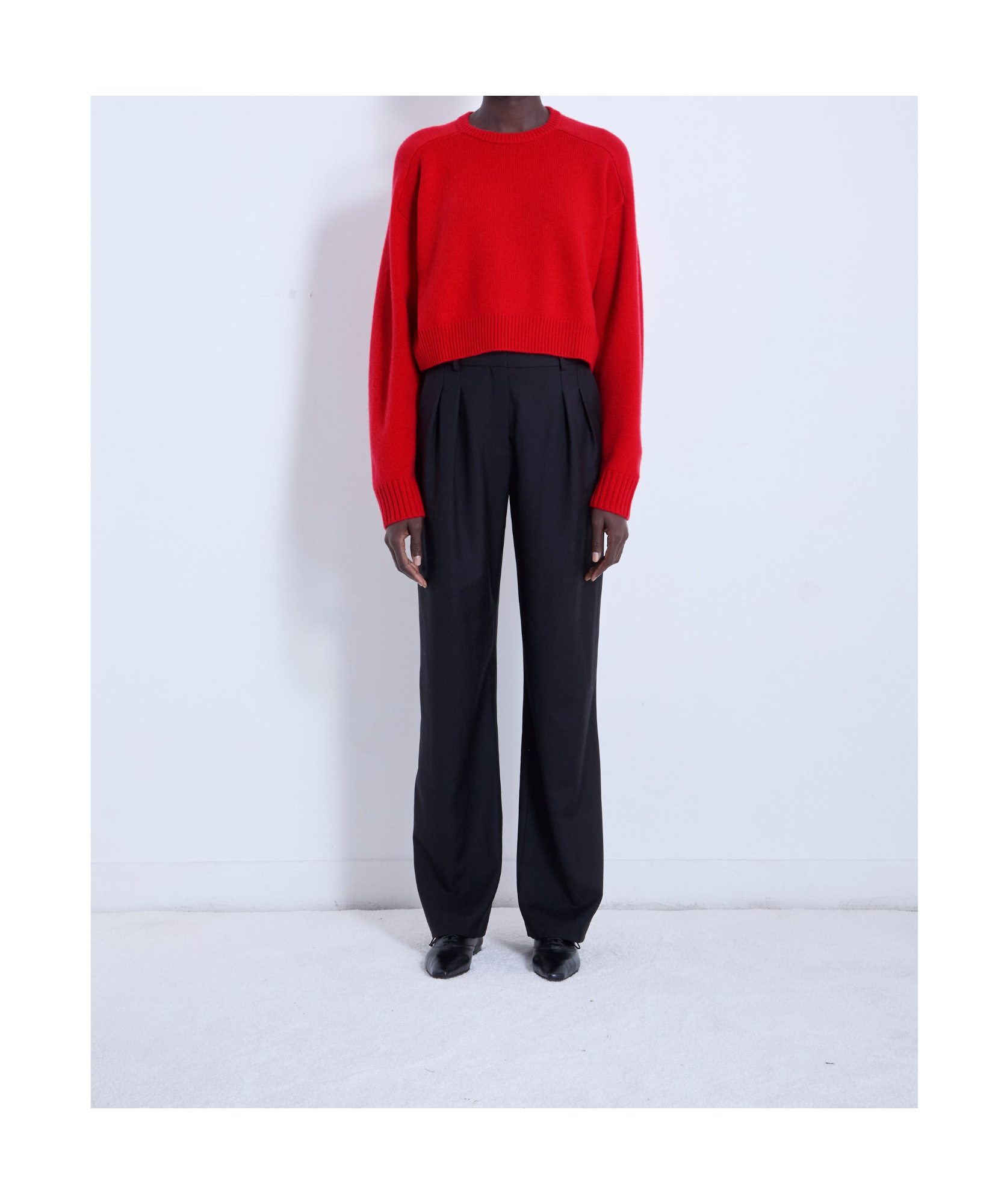 Loulou Studio Long-sleeved Sweater In Red