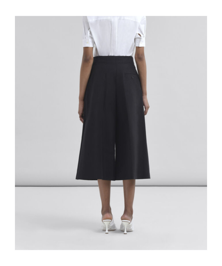 Marni Cotton Bermuda Shorts In Black
