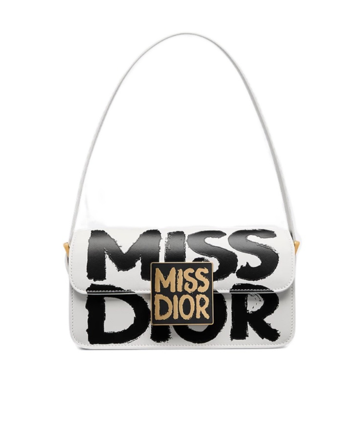 Dior Miss Flip Shoulder Bag In White