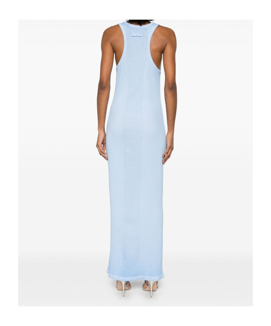 Jean Paul Gaultier Cotton Buckle-detail Maxi Dress In Blue
