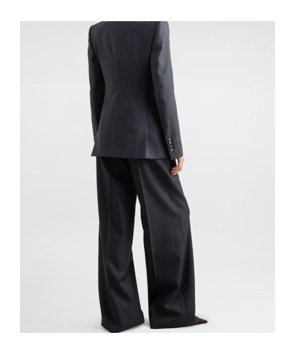 Dolce & Gabbana Wide-leg Trousers In Gray
