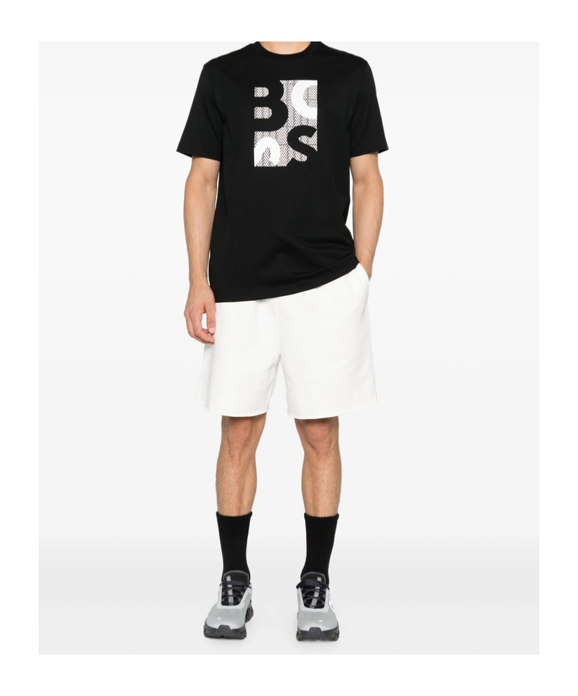 Hugo Boss Logo-detail Cotton T-shirt In Black