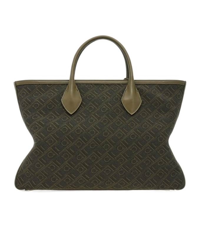 FERRAGAMO JACQUARD SHOULDER BAG