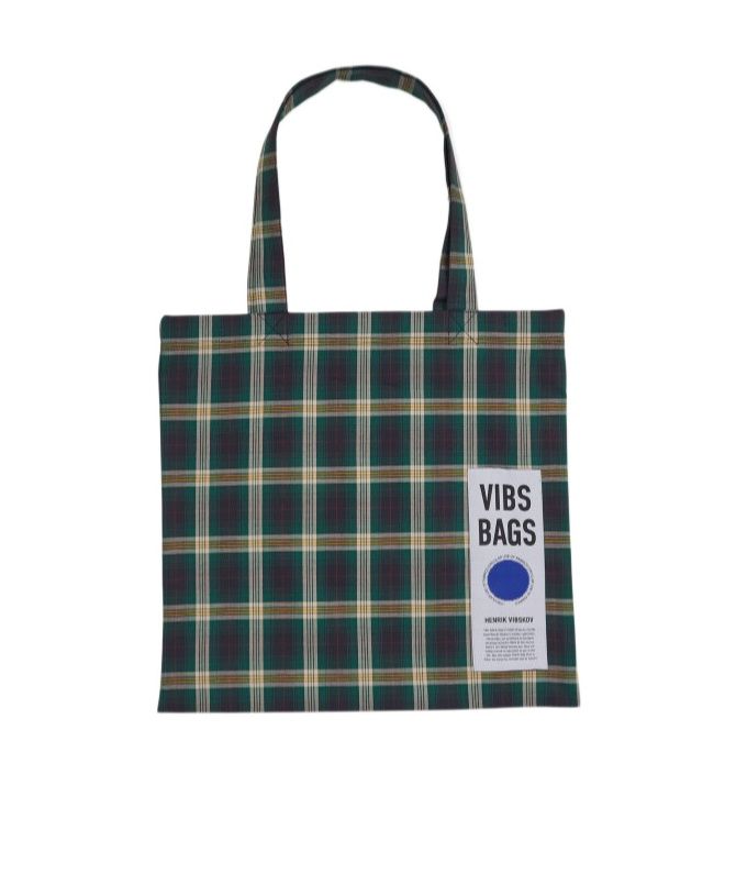 Henrik Vibskov Checked Handbag In Green