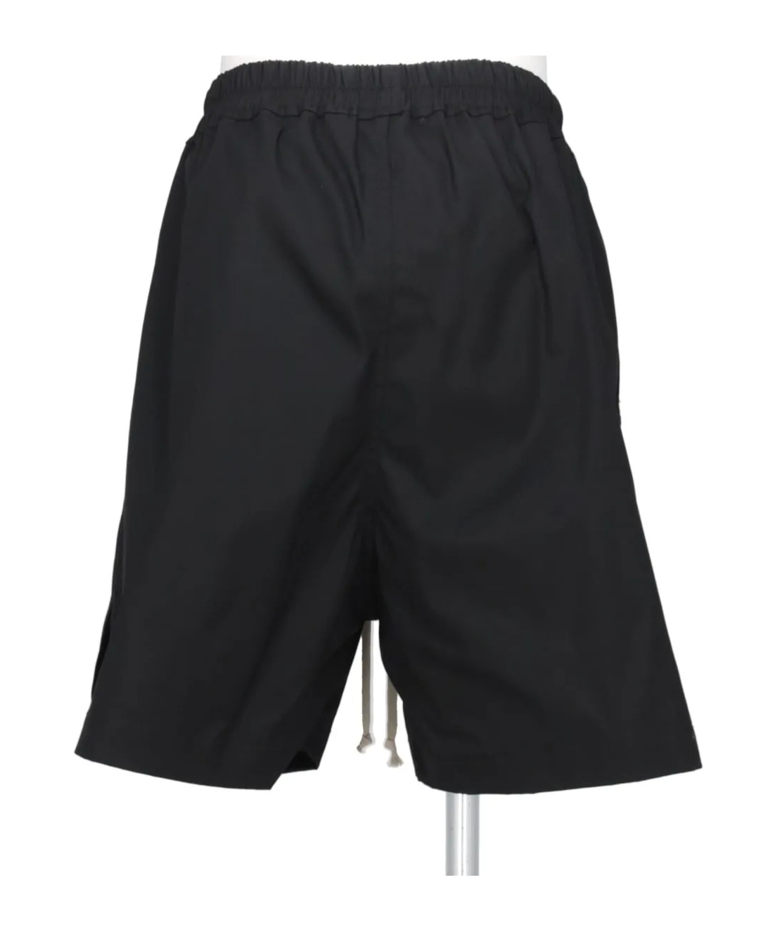 Rick Owens Straight-leg Stretch-cotton Poplin Drawstring Shorts In Black